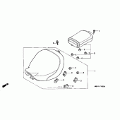 Схема вузла: Сидіння для Honda VT750 Shadow Deluxe