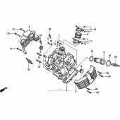 Схема вузла: Головка циліндра (fr.) Для Honda VT1100 Shadow ACE