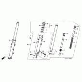 Схема вузла: Вилка передньої осі (XL1000V) для Honda XL1000V Varadero