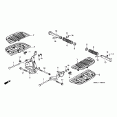 Схема вузла: Підніжки для Honda VTX1300