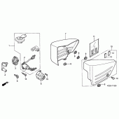 Схема вузла: Бічний обтічник для Honda VT125 Shadow