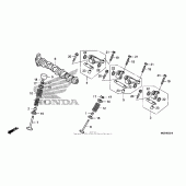 Схема вузла: Camshaft + valve (rr.) Для Honda VFR1200 VFR