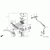 Схема узла: Передний тормозной цилиндр для Honda GL1800 Gold Wing