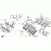 Схема узла: Головка цилиндра для Honda CB750 Nighthawk