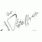 Схема вузла: Ланцюг ГРМ & Натяжник & Заспокоювач для Honda CB1300 Super Four