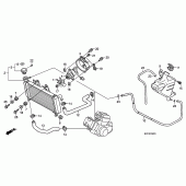 Схема вузла: Радіатор (XL125V7 / 8) для Honda XL125 Varadero
