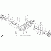 Схема узла: Коленчатый вал для Honda GL1500 Gold Wing Aspencade