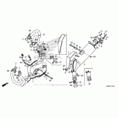 Схема вузла: Вихлопна система для Honda VFR800 Interceptor