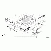 Схема вузла: Задній важіль (Маятник) для Honda CMX500 Rebel