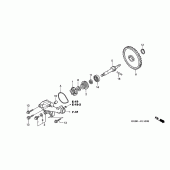 Схема вузла: Водяний насос для Honda VT125 Shadow