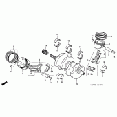 Схема вузла: Колінчастий вал & Поршень для Honda VFR800 VFR