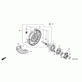 Схема узла: Заднее колесо для Honda VT750 Shadow Aero