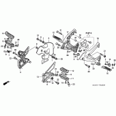 Схема вузла: Підніжки для Honda VFR800 VFR