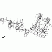 Схема вузла: Колінчастий вал для Honda VFR750F Interceptor