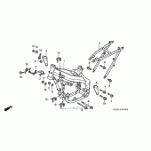 Схема вузла: Рама для Honda CR250