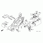 Схема вузла: Заднє крило (CBR600F42-3 / FS / FR) для Honda CBR600 CBR600FR Racing Edition
