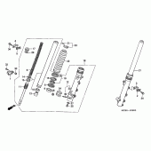 Схема вузла: Вилка передньої осі для Honda XL650 Transalp