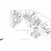 Схема узла: Задний тормозной суппорт для Honda GL1500 Gold Wing Special Edition