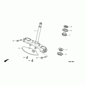 Схема вузла: Рульова траверса для Honda NX500 Dominator