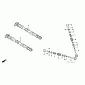 Схема узла: Распредвал и Клапан для Honda CBR600 CBR600F