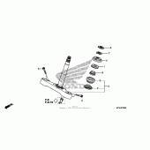 Схема вузла: Рульова траверса для Honda VT1300 Sabre