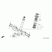 Схема вузла: Рульова траверса (CRF450R2,3,4,5,6,7) для Honda CRF450 CRF450R