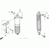 Схема узла: Задний амортизатор для Honda GL1500 Gold Wing Interstate