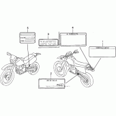 Схема вузла: Інформаційні наклейки для Honda XR600