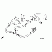 Схема узла: Труба водная для Honda XL600 Transalp
