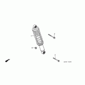 Схема вузла: Задня підвіска для Honda CBR125