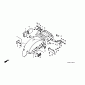 Схема вузла: Заднє крило для Honda CBR1000 CBR1000F