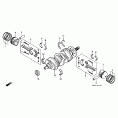 Схема вузла: Колінчастий вал і Поршень для Honda GL1500 F6C