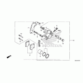 Схема узла: Передний тормозной суппорт для Honda CRF150 CRF150R