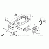 Схема вузла: Задній важіль (Маятник) для Honda XR250