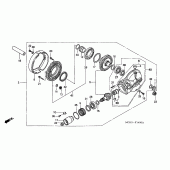 Схема вузла: Приводний редуктор для Honda VT1100 Shadow Sabre