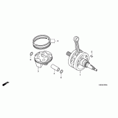 Схема вузла: Колінчастий вал & Поршень для Honda CRF150 CRF150RB