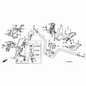 Схема вузла: Handle pipe / handle cover (FJS400D9 / FJS400A) для Honda FJS400 Silver Wing