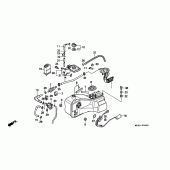 Схема узла: Топливный бак для Honda GL1500 Gold Wing Special Edition