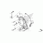 Схема вузла: Права кришка картера для Honda CBR600
