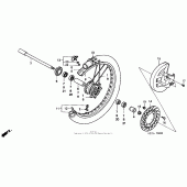 Схема узла: Передние колесо для Honda CR250