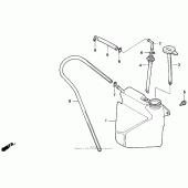 Схема узла: Резервный бак для Honda GL1500 Gold Wing Aspencade