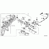Схема узла: Задний тормозной суппорт для Honda NC700