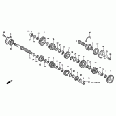 Схема узла: Трансмиссия для Honda CBR900RR CBR929RR Fireblade