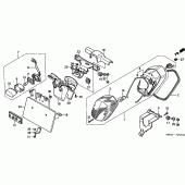 Схема узла: Задний фонарь (Стоп-сигнал) (1) для Honda VT750 Shadow A.C.E.