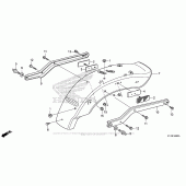 Схема вузла: Заднє крило для Honda CMX250 Rebel
