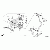 Схема узла: Передний тормозной цилиндр (cbr250r) для Honda CBR250