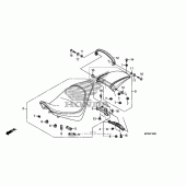 Схема вузла: Сидіння для Honda VT1300 Fury