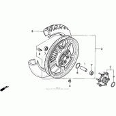 Схема вузла: Заднє колесо для Honda VT1100 Shadow