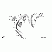 Схема вузла: Ланцюг ГРМ & Натяжник & Заспокоювач для Honda CBF600