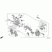 Схема узла: Передний-правый тормозной суппорт для Honda GL1800 Gold Wing F6B Bagger